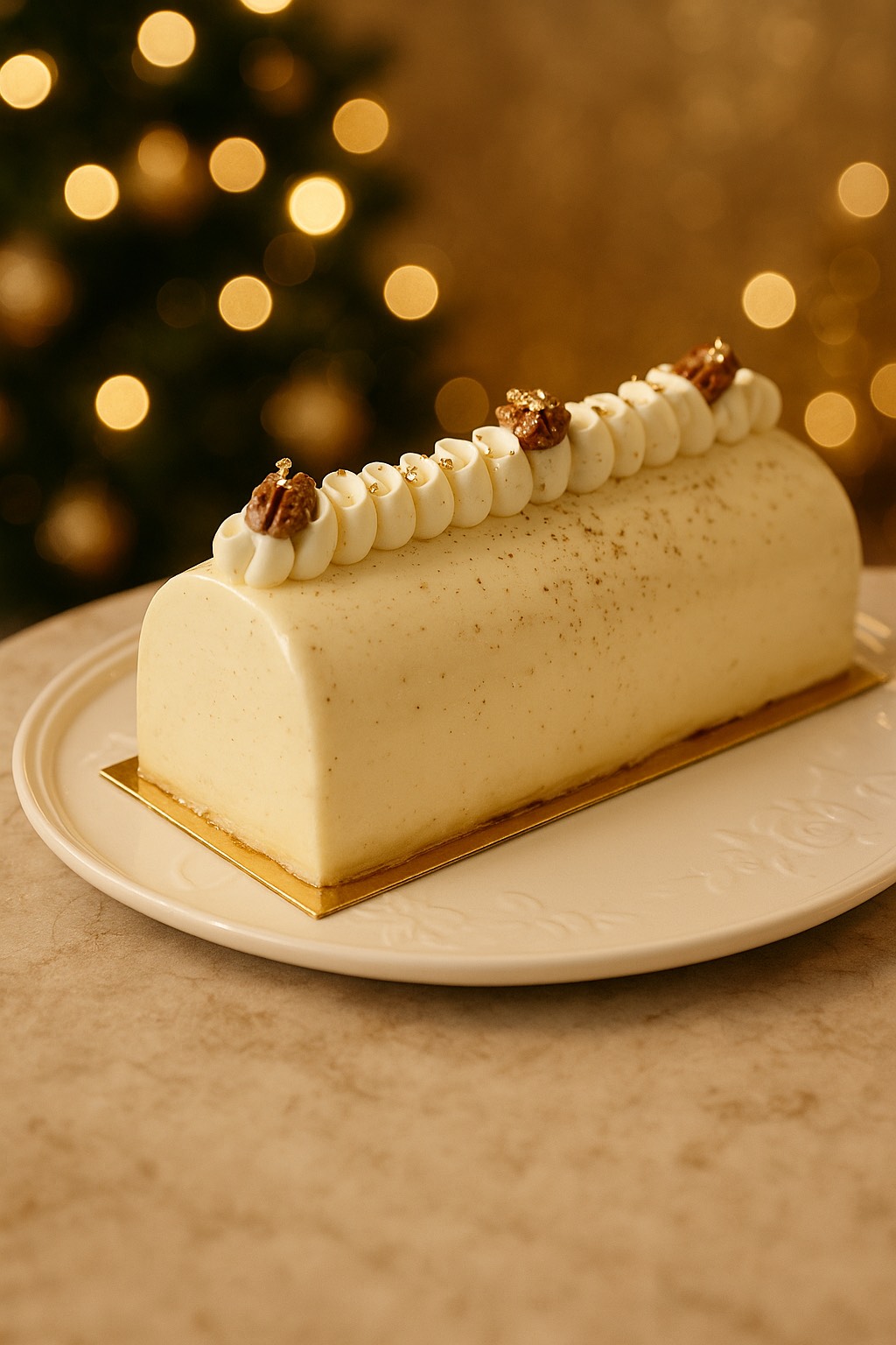 La bûche Vanille-Pacane